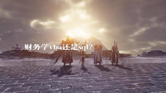 财务学vba还是sql？